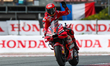 Francesco Bagnaia from Italy of Ducati Lenovo Team with Ducati during the  practice of Mot...