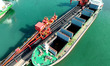 LIANYUNGANG, CHINA - SEPTEMBER 10, 2023 - A cargo ship is unloading a batch of electric co...