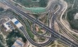 Aerial photo taken on Sept 10, 2023 shows the Jinan-Weifang expressway section under const...