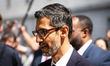 Sundar Pichai, CEO of Google, leaves the US Capitol complex after following a Senate brief...