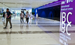 A general view at the International Broadcast centre inside the Main Media Center (MMC) of...
