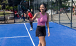 Canti Tachril, Indonesian nternet personality plays game of doubles during the first Padel...