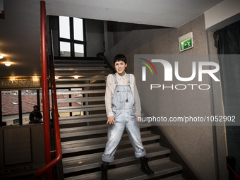 Chiara Dello Iacovo, young italian singer-songwriter. Chiara Dello Iacovo, winner of Press Room's Prize, 'Lucio Dalla' during 66th Sanremo M... by Manuel Romano/NurPhoto