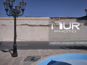 Marrakech, Morocco, 2023/09/11. Just a few days after the terrible earthquake in Morocco, the city of Marrakech is slowly getting back to li...