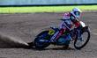 Kenneth K. Hansen (Denmark) practices during the FIM Long Track Of Nations event at the Sp...
