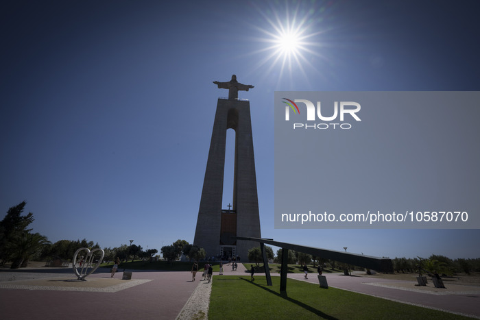 Christ The King Monument In Almada