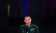 Colombian army commander General Luis Ospina speaks as the Colombian government hosts a pu...