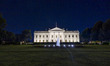 Exterior view of the Northern side of the White House illuminated during the night in Wash...