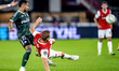 Legia Warschau player Juergen Elitim, AZ player Dani de Wit, during the match AZ Alkmaar v...