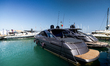 A Pershing 5X at the SNIM 2023 Boat Show in Brindisi, Italy, on October 11, 2023.  