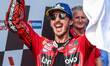 Francesco Bagnaia of Italy and Ducati Lenovo Team at parc ferme after his race win during...