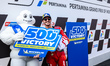 Francesco Bagnaia of Italy and Ducati Lenovo Team at parc ferme after his race win during...
