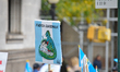 Hundreds of Guatemalan migrants carrying banners, flags, protested on Sunday October 15, 2...