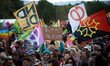 Nearly 10 000 people participated to a week end of action called 'Ramdam sur le Macadam' i...