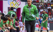 Head coach of Saudi Arabia ERLINGUR BIRGIR Richardsson reacts during the Preliminary Round...