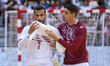 MADADI Ahmad(#7) of Qatar reacts during the Preliminary Round of Asian mens handball quali...