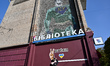 ZAPORIZHZHIA, UKRAINE - OCTOBER 23, 2023 - A mural created by Portuguese artists Brain Jok...