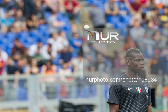 Paul Poga of Juventus during the Serie A match between AS Roma and FC Juventus on May 11, 2014, at Rome's Olympic Stadium. 