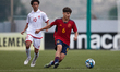 TA' QALI, OCTOBER 25:Spain Under-17 national soccer team 17	team player Xavi Espart in ac...
