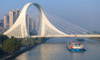 HUAI'AN, CHINA - OCTOBER 26, 2023 - Ships carrying various materials such as coal and buil...