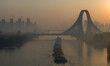 HUAI'AN, CHINA - OCTOBER 26, 2023 - Ships carrying various materials such as coal and buil...