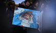 EDMONTON, CANADA - OCTOBER 23, 2023:Pro-Palestinian supporters staging a 'Die-In for Gaza...