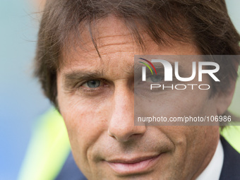 Antonio Conte, head assistant coach at Juventus during the Serie A match between AS Roma and FC Juventus on May 11, 2014, at Rome's Olympic...
