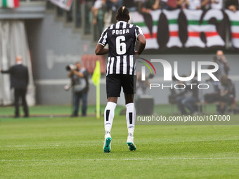 Paul Pogba of Juventus during the Serie A match between AS Roma and FC Juventus on May 11, 2014, at Rome's Olympic Stadium. (