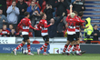 Joe Ironside of Doncaster Rovers puts his team 1-0 from a penalty  the Sky Bet League 2 ma...