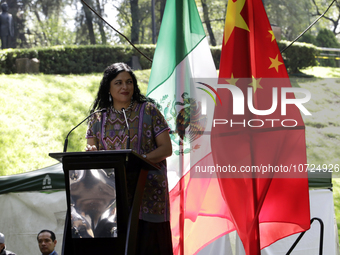 October 25, 2023, Mexico City, Mexico: Mexico's Secretary of Culture, Alejandra Frausto at the China in Los Pinos cultural festival at the L...
