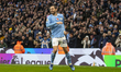 Bernardo Silva #20 of Manchester City celebrates his goal during the Premier League match...