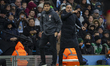 Manchester City manager Pep Guardiola gesticulates during the Premier League match between...
