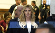 Former President Trump's daughter Ivanka Trump leaves the courtroom on November 8, 2023 in...
