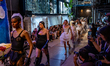 A model wears a creation from the Helo Rocha collection during Sao Paulo Fashion Week, on...