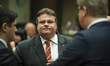 Lithuanian Foreign Minister Linas Linkevicius at the start of European Foreign affairs cou...