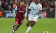 L-R West Ham United's Said Benrahma and Mady Camara of Olympiacos F.C. during Europa Leagu...