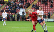 Gemma Bonner of Liverpool Women (red Shirt) and Amy Turner of Tottenham Hotspur Women  dur...