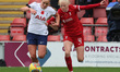 L-R Grace Clinton (on loan from Manchester United) of Tottenham Hotspur Women tussle with...
