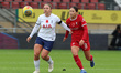 L-R Olga Ahtinen of Tottenham Hotspur Women and Fuka Nagano of Liverpool Women during The...