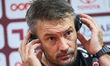 Afghanistan national team Head coach Ashley Michael Westwood attends a press conference ah...