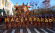 Performers are holding up letters to spell out ''Macy's Parade'' at the start of the 97th...