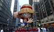 The Monkey D. Luffy balloon is heading down Sixth Avenue during the 97th Macy's Thanksgivi...