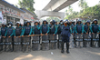 Police Personnel Stand Guard During Relatives Of Imprisoned Main Opposition Party's BNP Le...