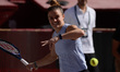 Maria Sakkari of Greece is leading a children's tennis clinic ahead of the Tennisfest GNP...