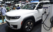 Visitors are looking at the JEEP Grand Cherokee 4xe at the 40th Thailand International Mot...