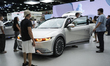 Visitors are looking at the HYUNDAI Ioniq 5 during the 40th Thailand International Motor E...