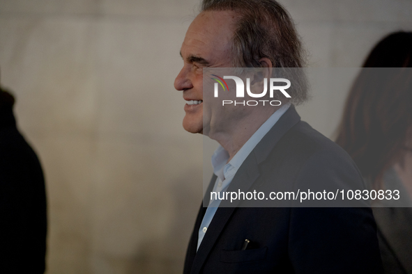 Oliver Stone is attending the photocall for the movie ''Nuclear Now'' at The Space Cinema Moderno in Rome, Italy, on December 4, 2023.  by Luca Carlino/NurPhoto
