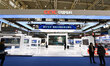 Visitors are viewing the exhibition area of industrial robots at the 2023 World Intelligen...