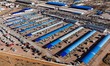 An aerial photo is showing a wholesale market for agricultural and livestock products in O...