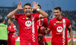 Dany Mota is celebrating his goal during the AC Monza vs Genoa CFC match in Serie A at U-P...